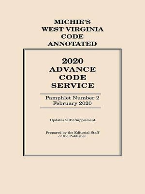 cover image of West Virginia Advance Code Service